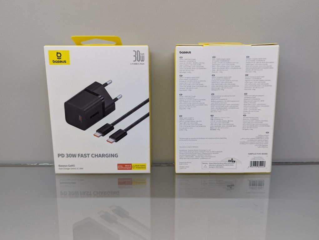 Быстрое зарядное для Google Pixel 9 Pro XL Baseus GAN5 30W + Type-C