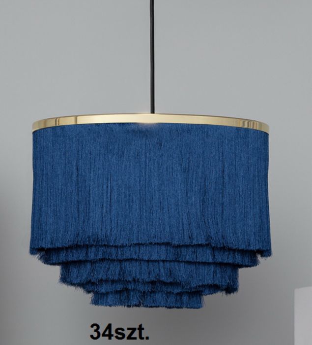 Lampa wisząca niebieska granatowa