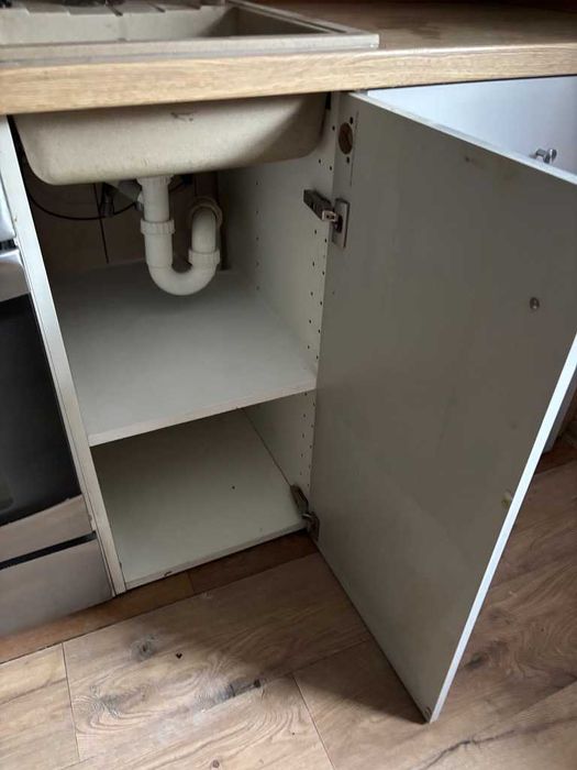 Szafki kuchenne IKEA szary połysk jasny fronty Ringhult