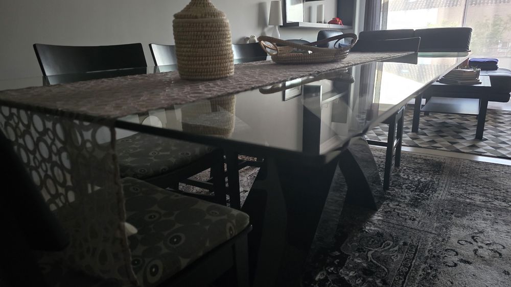 Mesa de vidro 1 mt X 2 mt