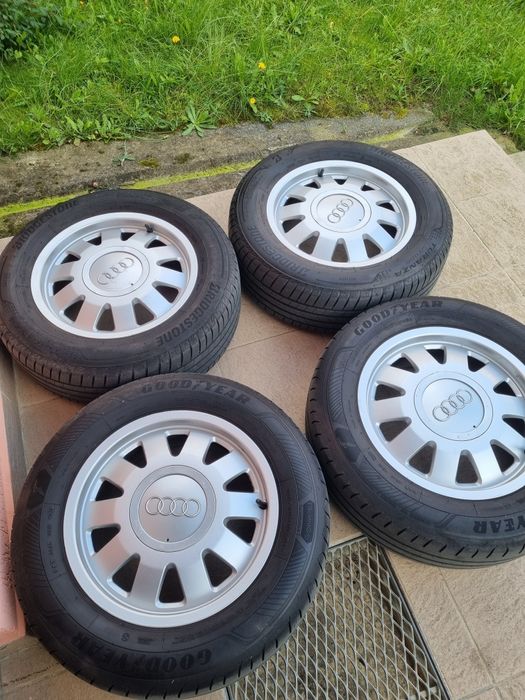 Koła Alu Audi 15" 5x112 Bridgstone i Goodyear 195/65 DOT 1822