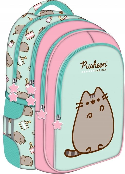 Plecak Szkolny Pusheen Mint Kot Kotek St.right Puszin Piórnik Worek Bi