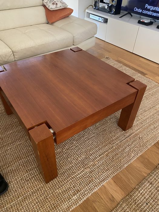 Mesa centro sala madeira maçica,