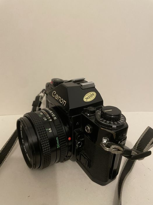 Canon A-1 com objetiva canon 50mm 1.8