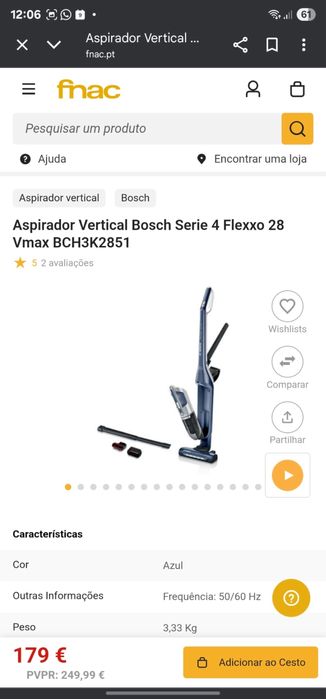 Aspirador Bosh Flexxo Gen 2 serie 4 28V