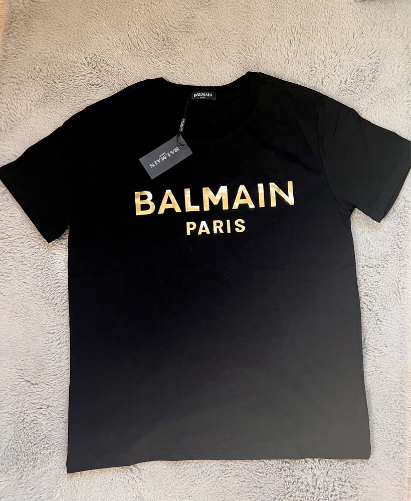 T shirt Balmain czarny nowy koszulka logo