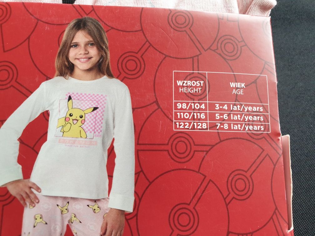 Nowa piżamka Pokemon 98/104 plus gratisy