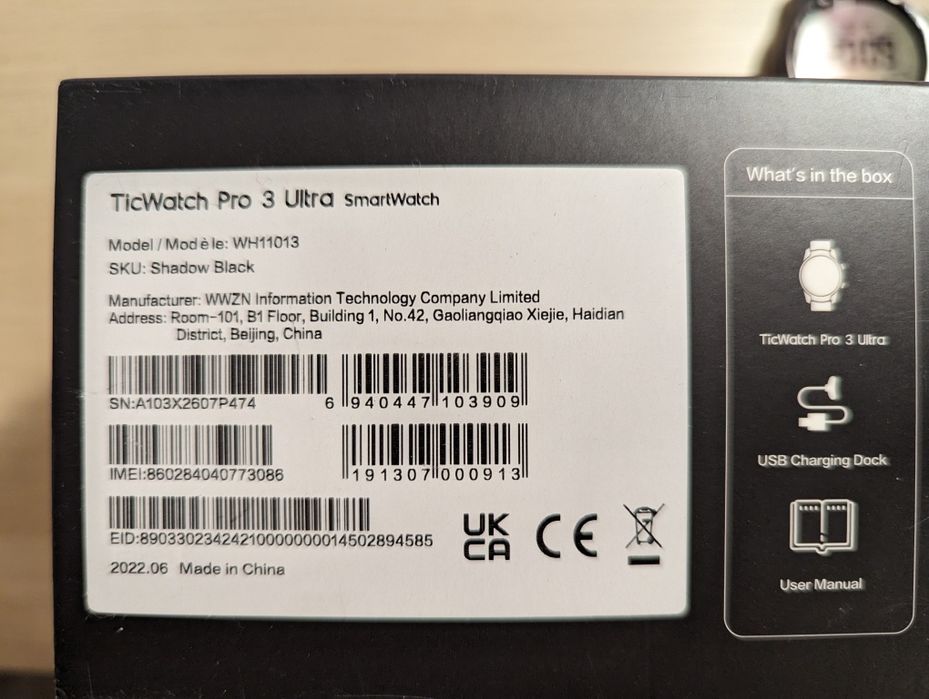 TicWatch Pro 3 Ultra 4G z eSIM
