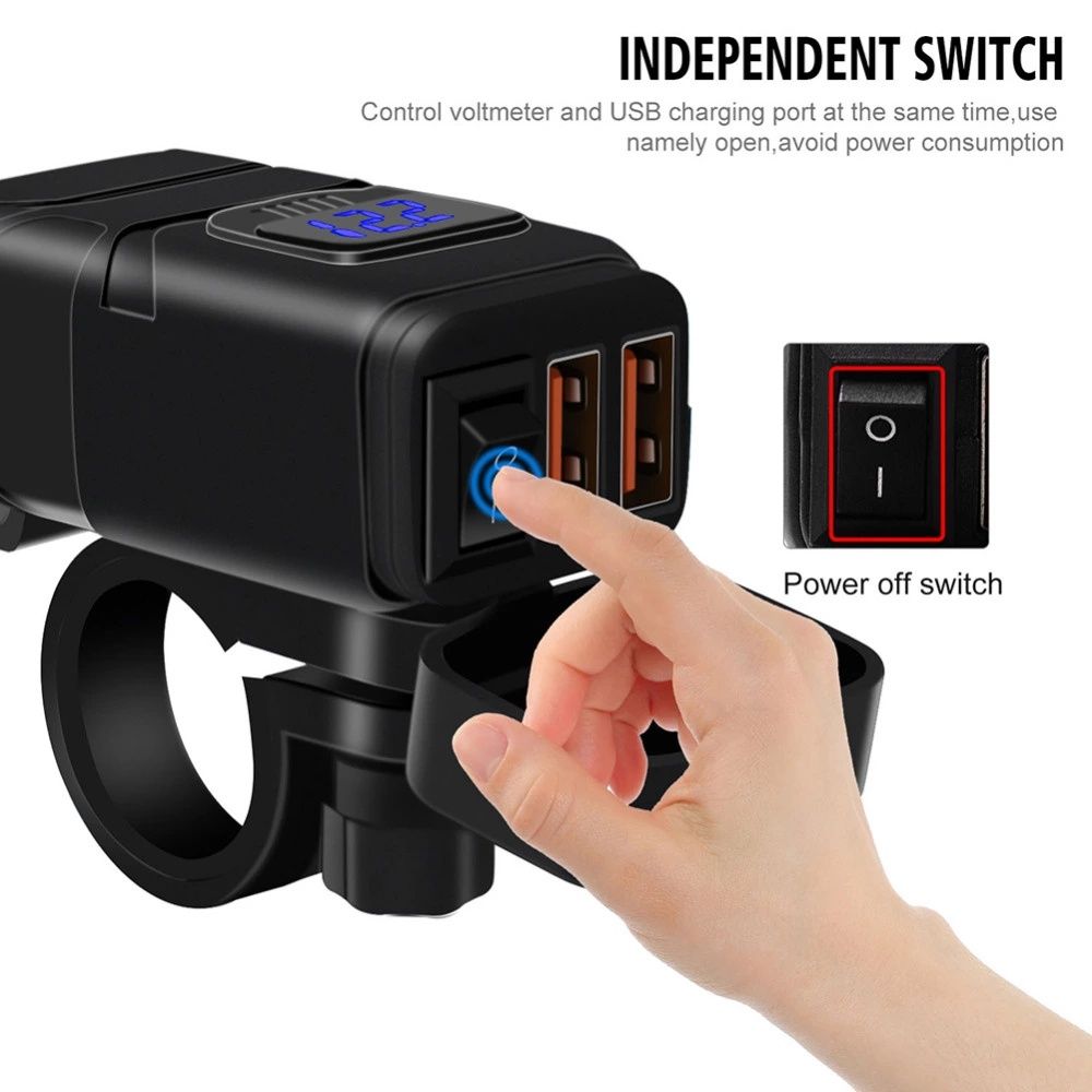 Carregador para moto 12v, adaptador usb