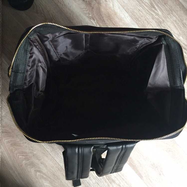 Женский большой городской рюкзак сумка черный сумка-рюкзак эко кожа