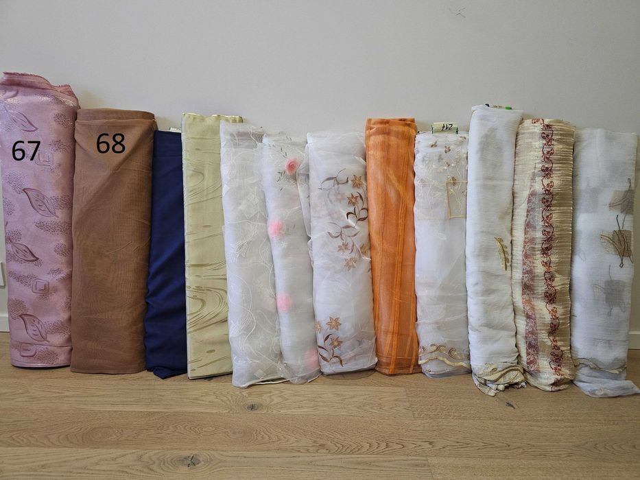 Tkaniny zasłonowe firany wyprzedaż