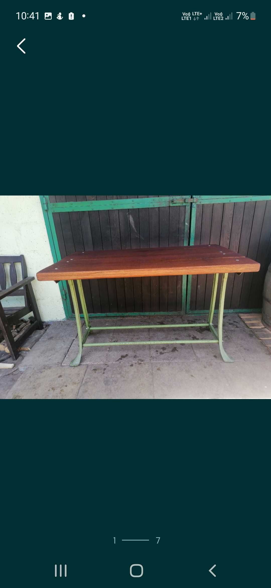 Stół loft blat dębowy