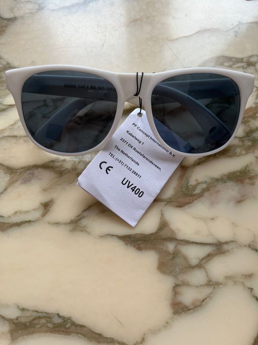 Okulary UV 400 białe oprawki unisex