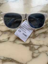 Okulary UV 400 białe oprawki unisex