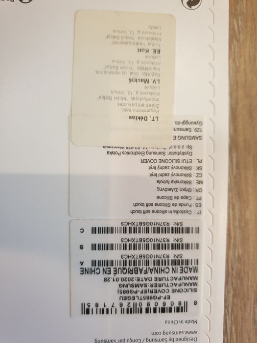 Etui plecki silicone cover Samsung Galaxy S20+ 5G oryginalne