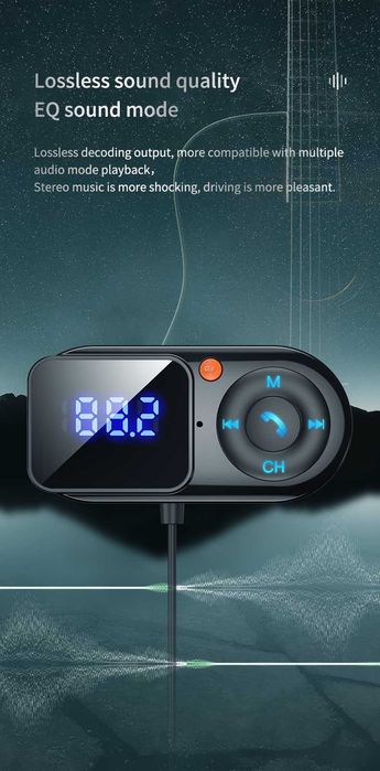 Bluetooth 5.0 FM-передатчик Автомобильный mp3-плеер Handsfree