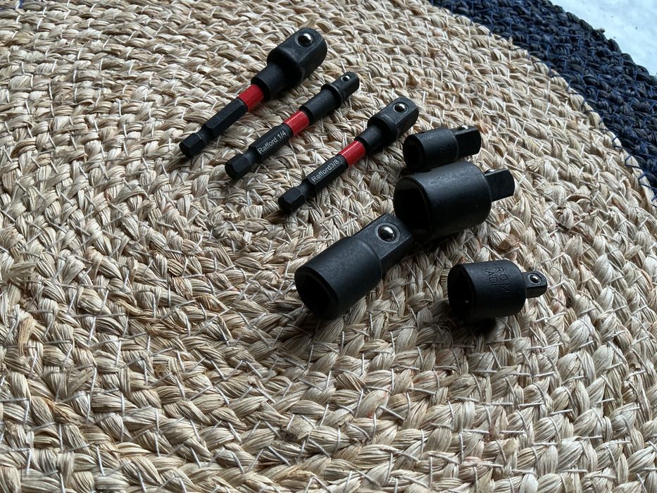 Набор 7шт ударних cr-va перехідників адаптерів 1/4 3/8 1/2 шестигранка