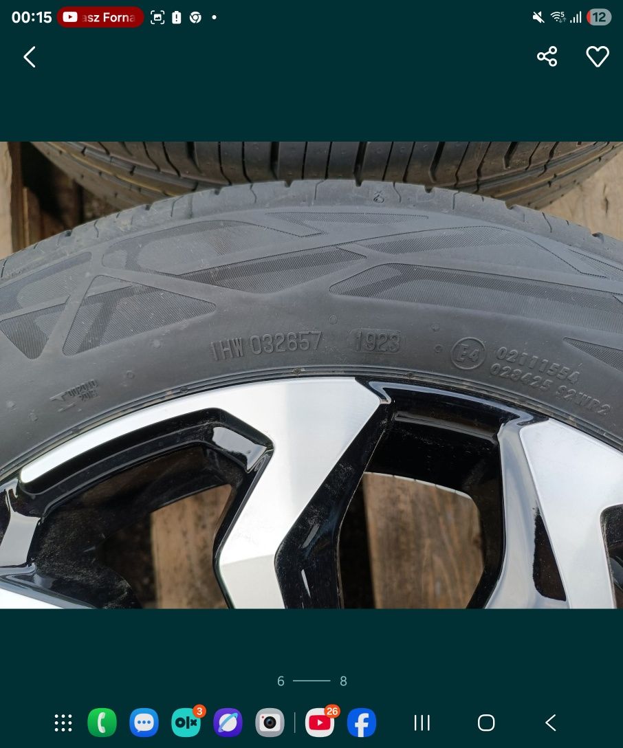 Koła letnie 215/55/17 Toyota Yaris Cross 5x114,3 TPMS 2023r