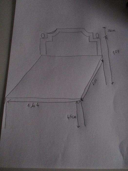 Cama de casal Mogno (Oferta de mesa de centro)