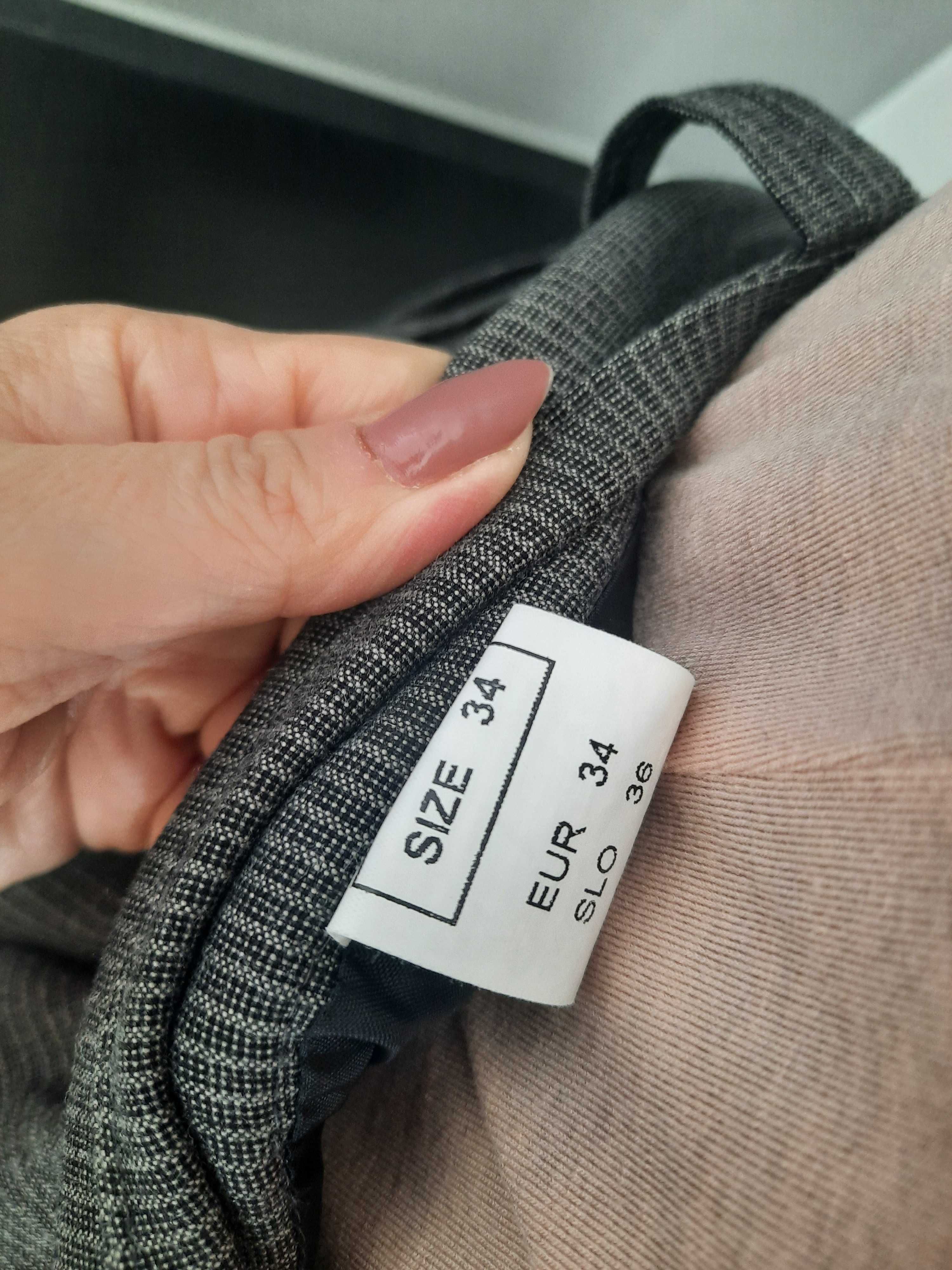 Szara spódnica Orsay paseczki rozkloszowana plisy