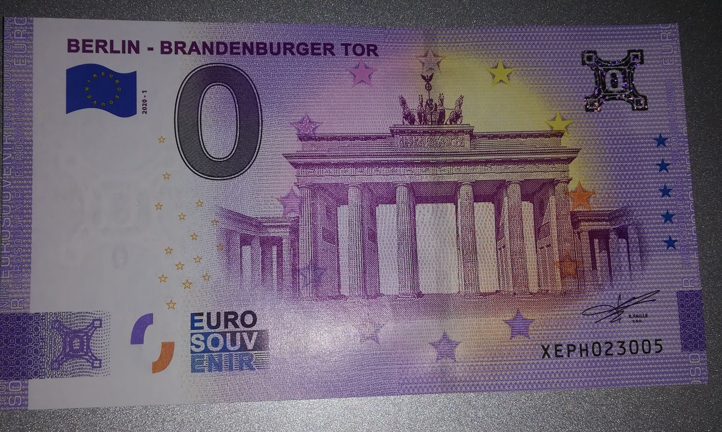 0 euro BERLIN-Brandenburger Tor Anniversary.