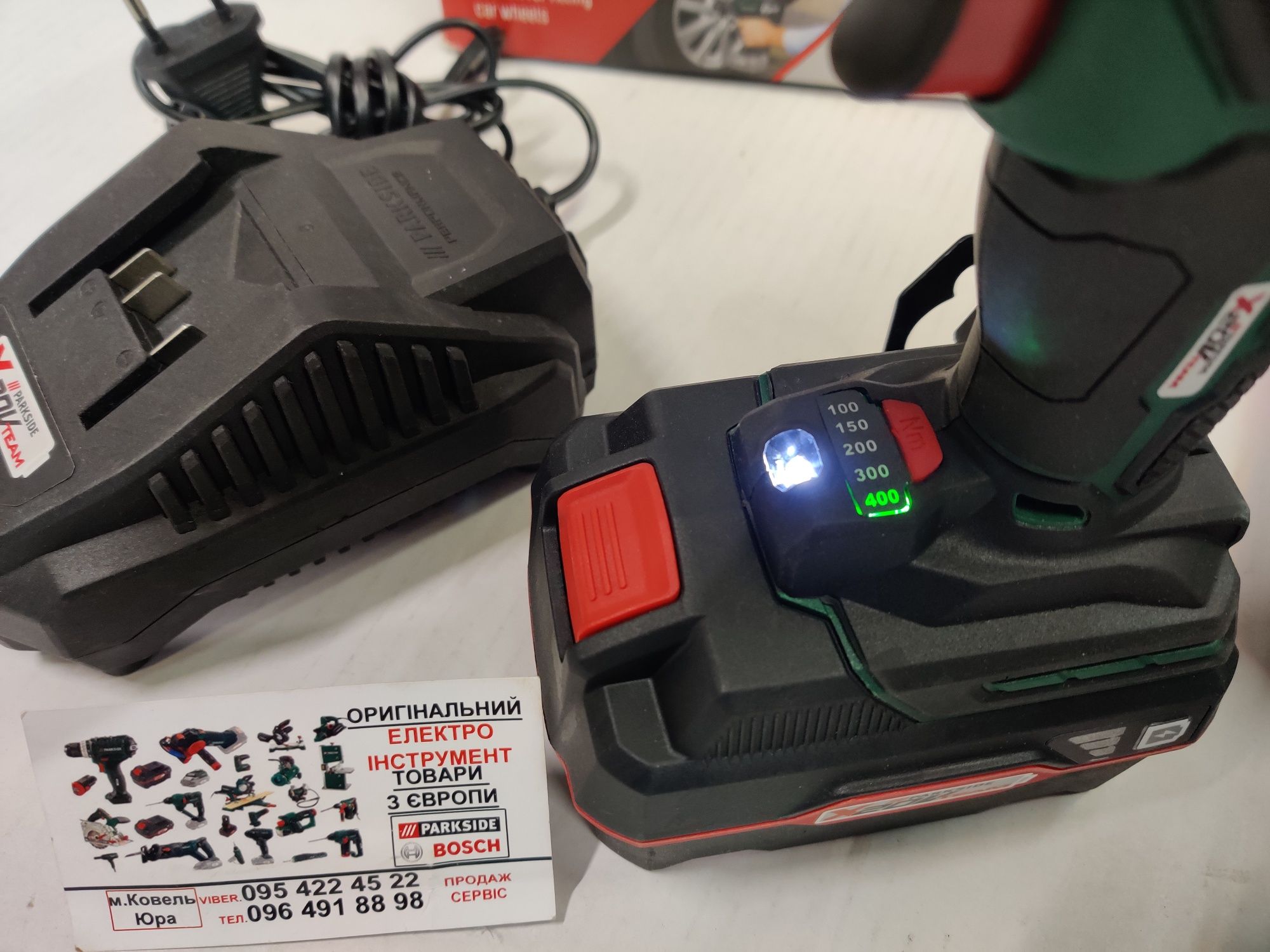 НОВ ОРИГИН ударный гайковерт сГермани Parkside PASSK 20V/400Нм/ударний
