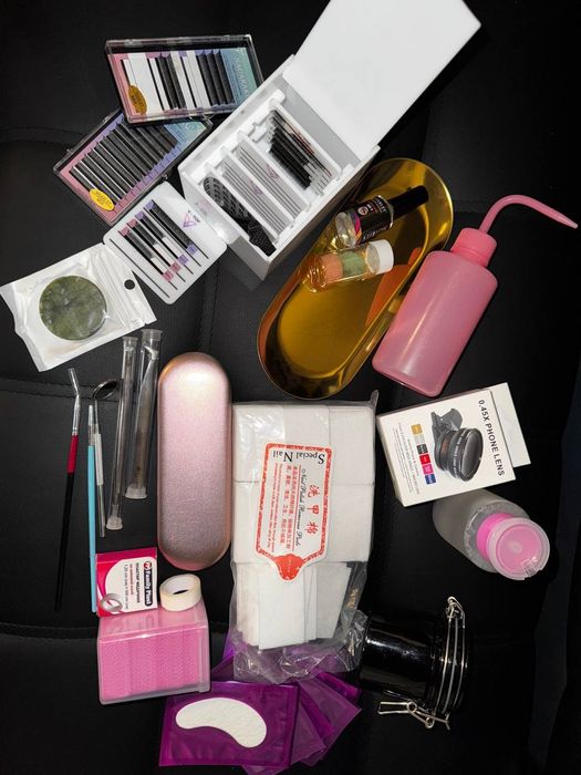 Матеріали для нарощування вій, пінцет, вії