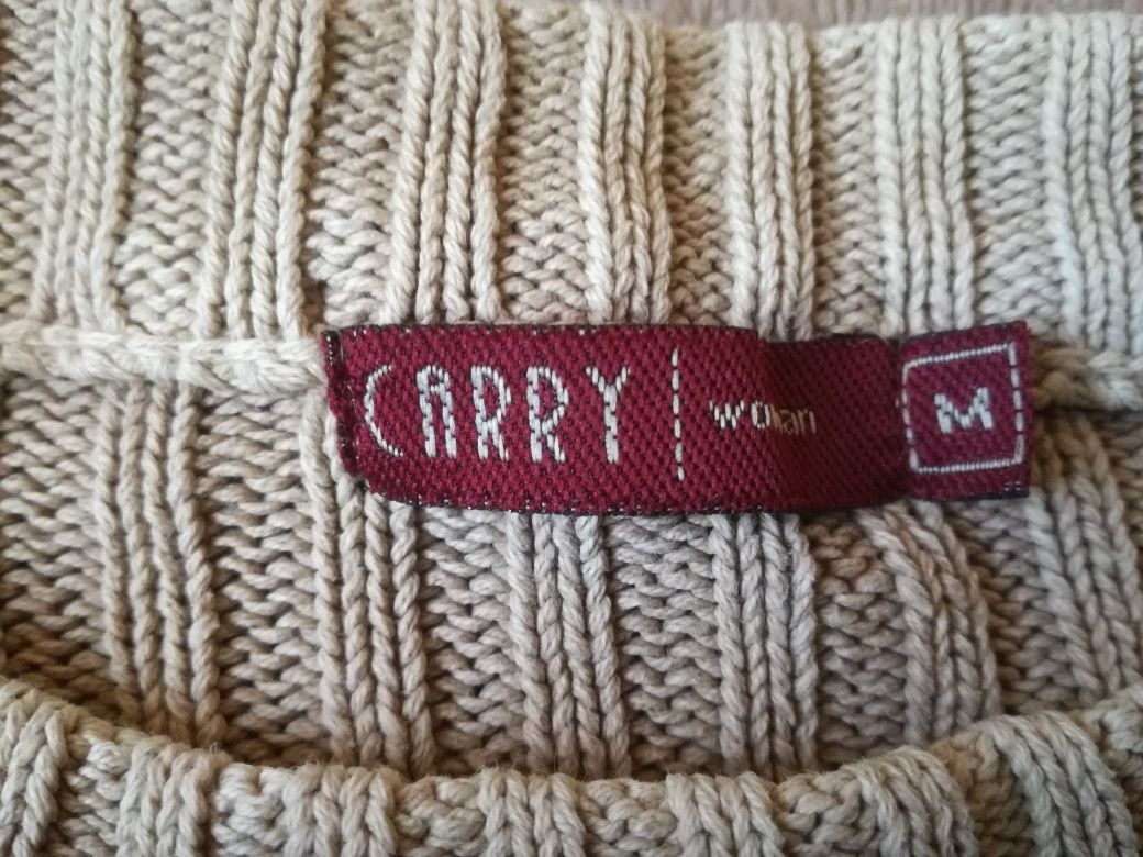 Sweter sweterek beżowy Carry rozmiar M 38 vintage y2k