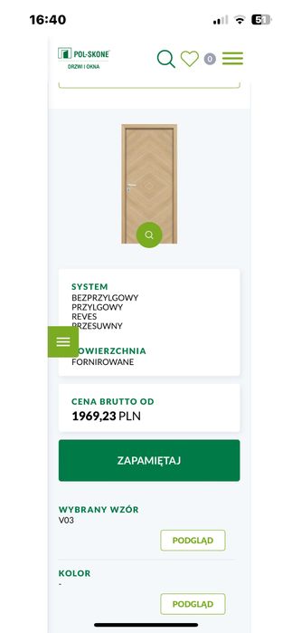 Drzwi 80 Prawe z oscieznicą bexprzylgowa Nowe