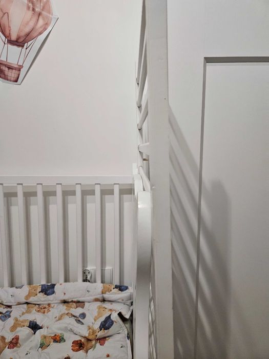 Białe Łóżeczko dziecięce niemowlęce 120x60 cm z funkcją sofy