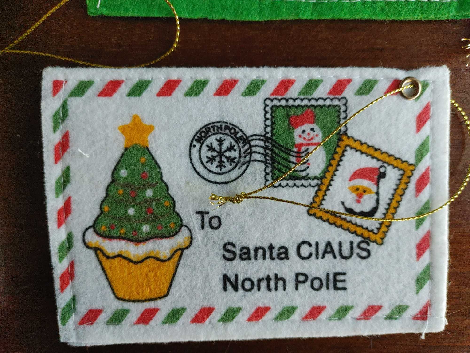 6x envelopes Pai Natal