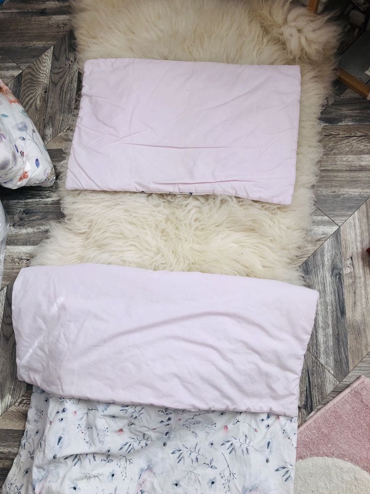 Zesstaw kolderka i płaska poduszka pościel dla dzieci handmade