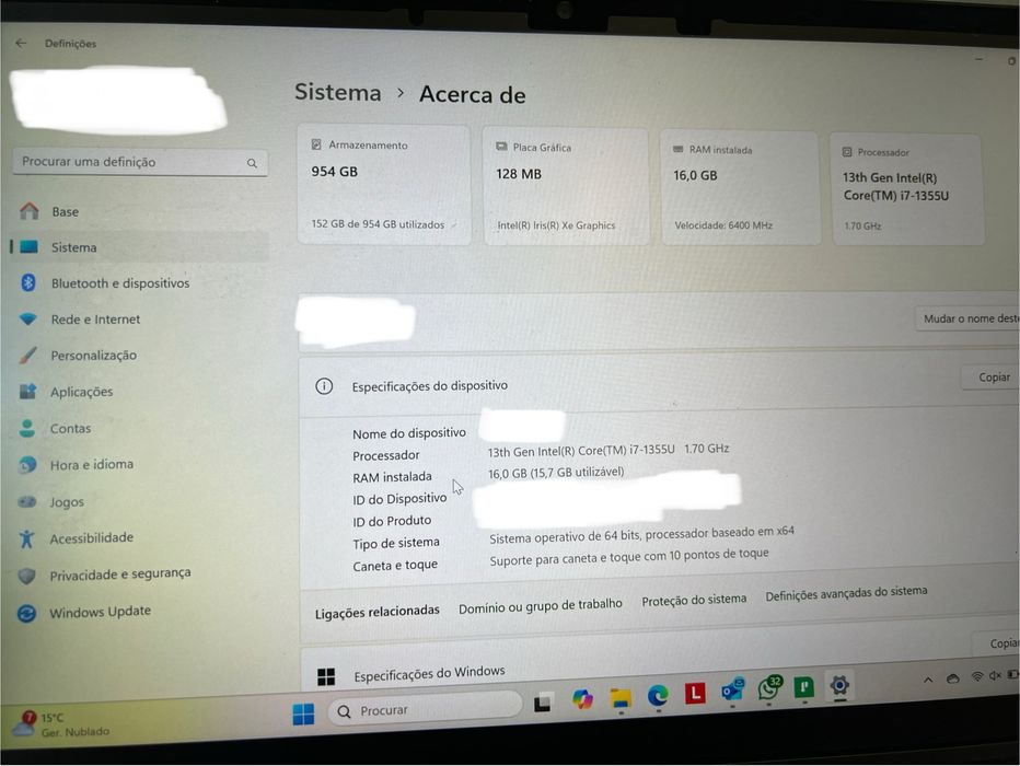Lenovo L13 Yoga 2025 i7-1355U 16GB ram 1TB como novo