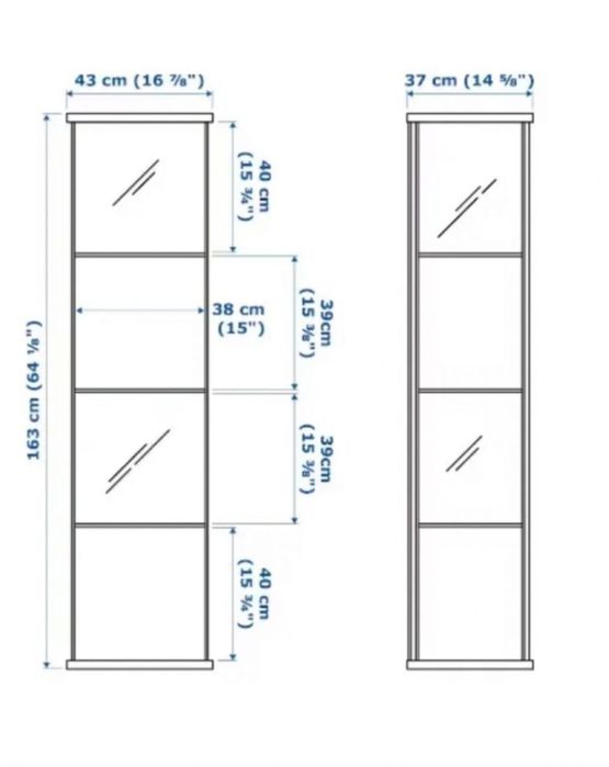 Witryna szklana Detolf IKEA