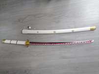 Katana decorativa branca — excelente estado — coleção ou decor