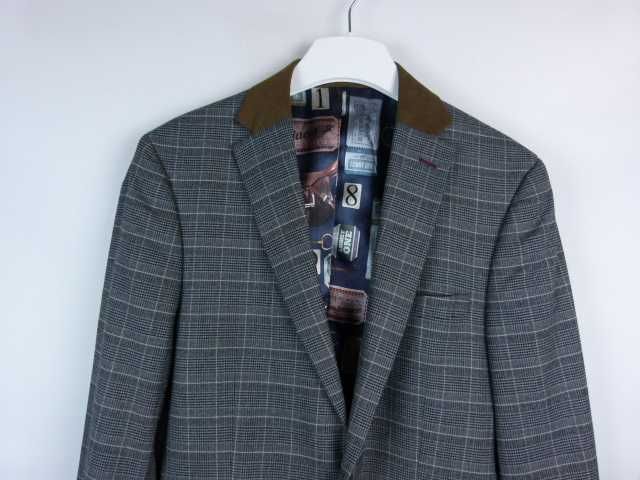 Next elegancka marynarka krata slim fit 38R / M