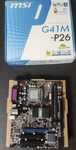Материнская плата msi g41m-p26 s775 под DDR3 полный комплект, E7500