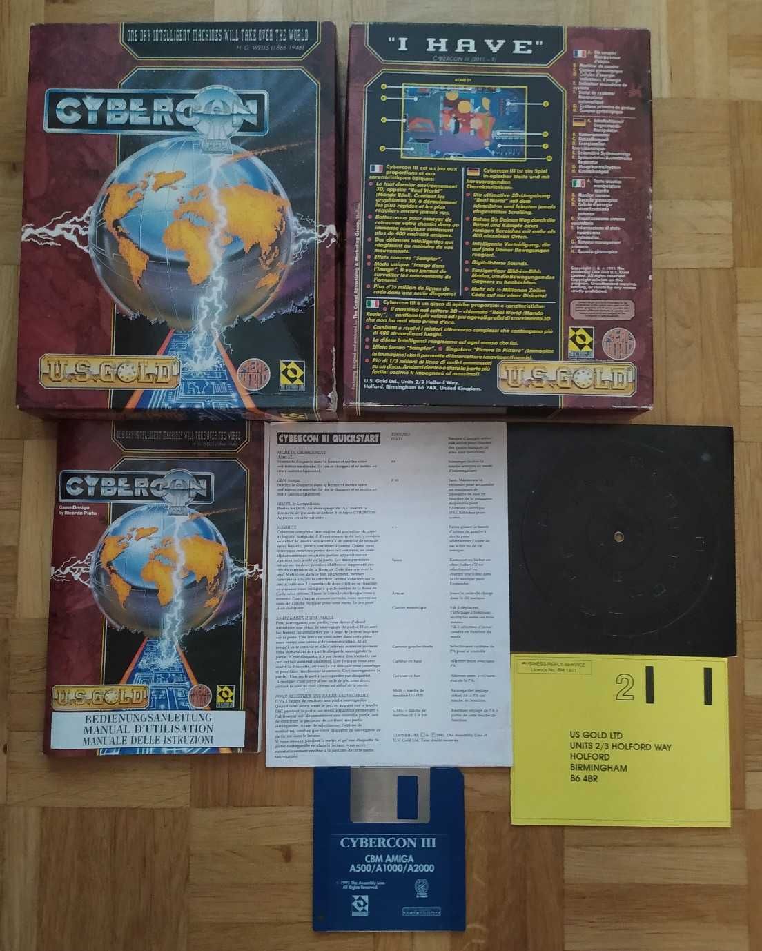 Gra CYBERCON III amiga commodore 100% ok kolekcja retro dysk a500 a600