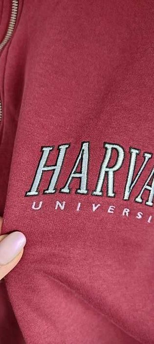 Bluza bordowa hoodie zamek Harvard 42/44