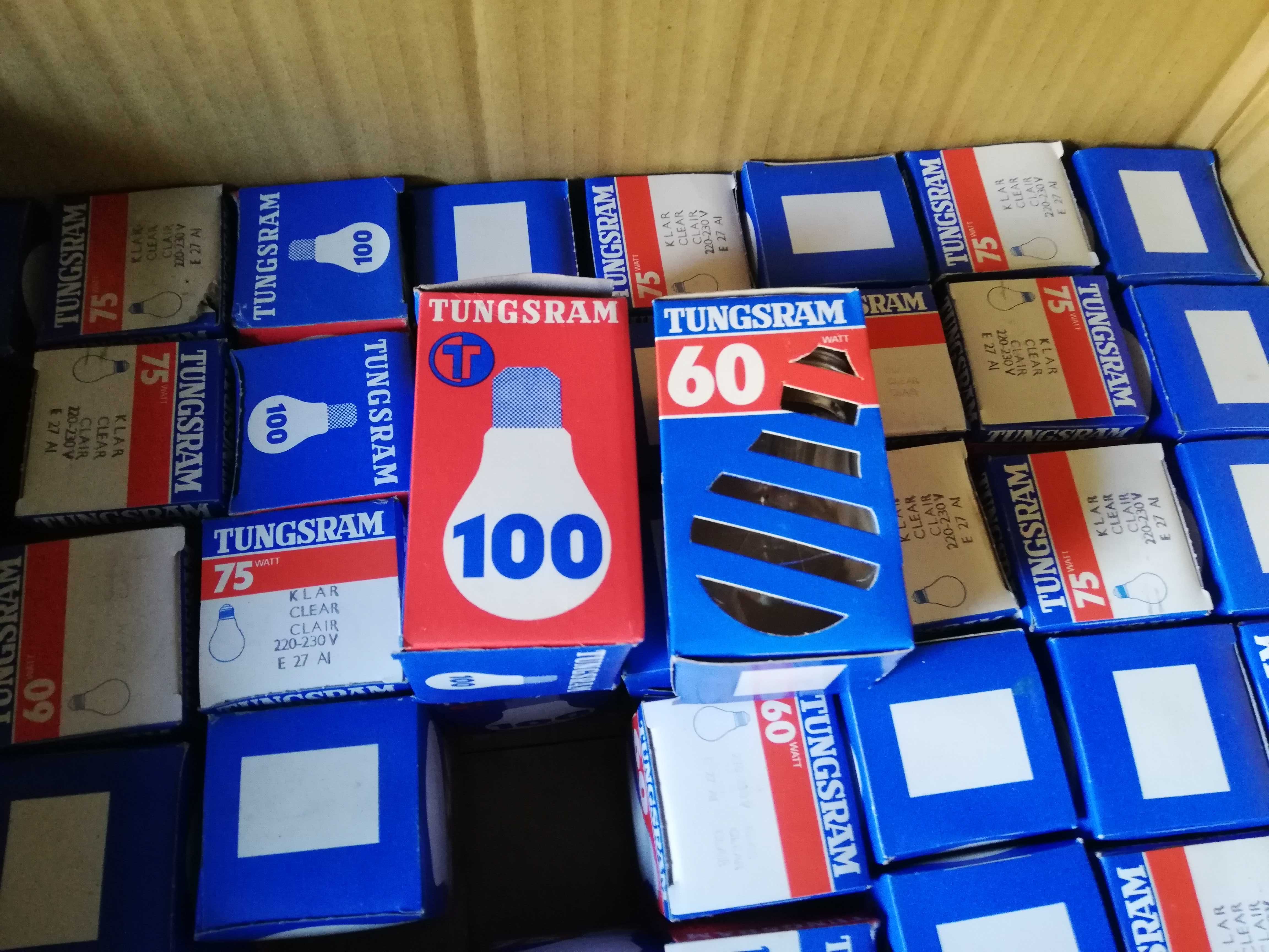 Żarówki TUNGSRAM o mocy 60, 75 i 100 Watt, gwint E27