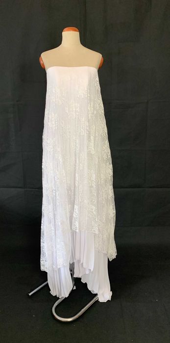 Nowa asymetryczna suknia ślubna 38 M BOHO Koronka HOLO Loves Lace