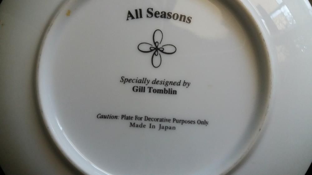 Prato em japonês em porcelana