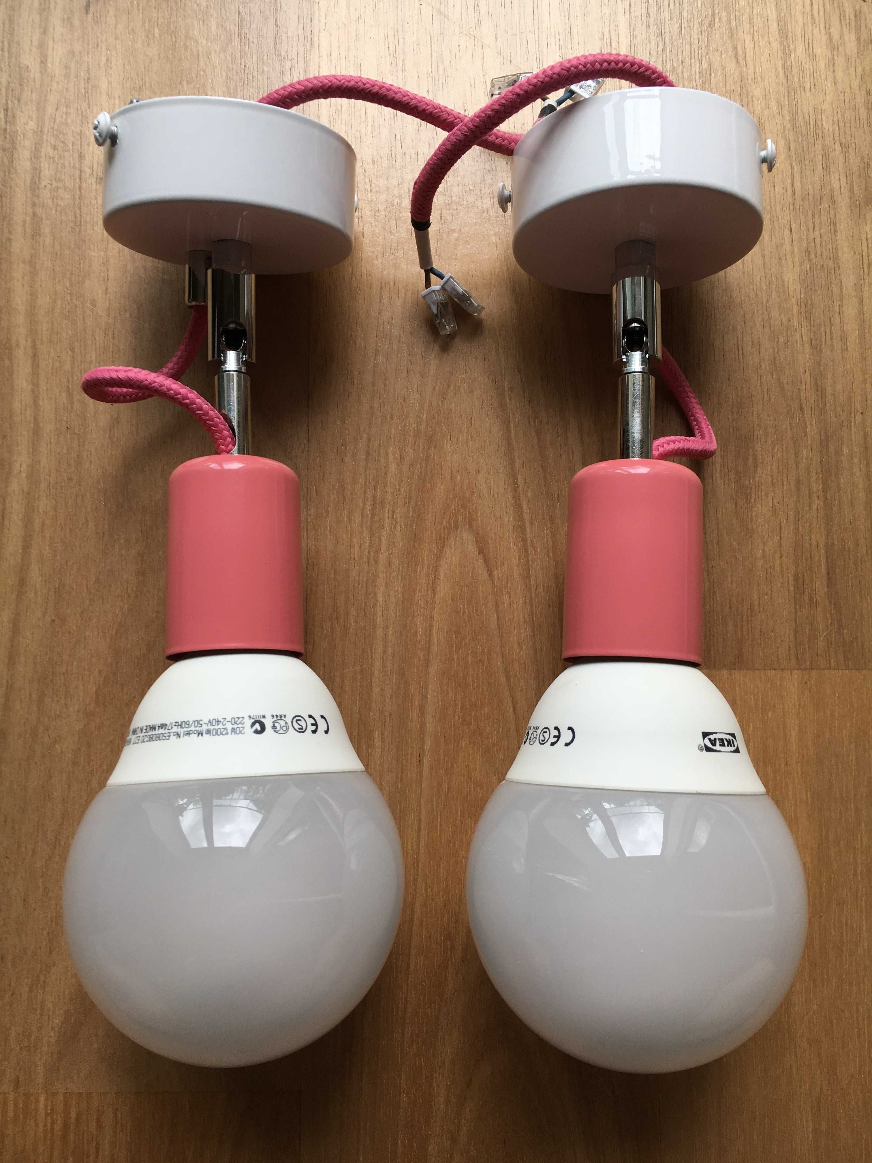 Lampa ścienna / Kinkiet Loft Metal Compact / Różowy kinkiet