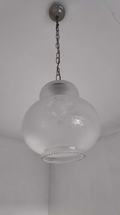 4 Candeeiro em Vidro Antigo - Conjunto + 1 extra de corredor - vintage