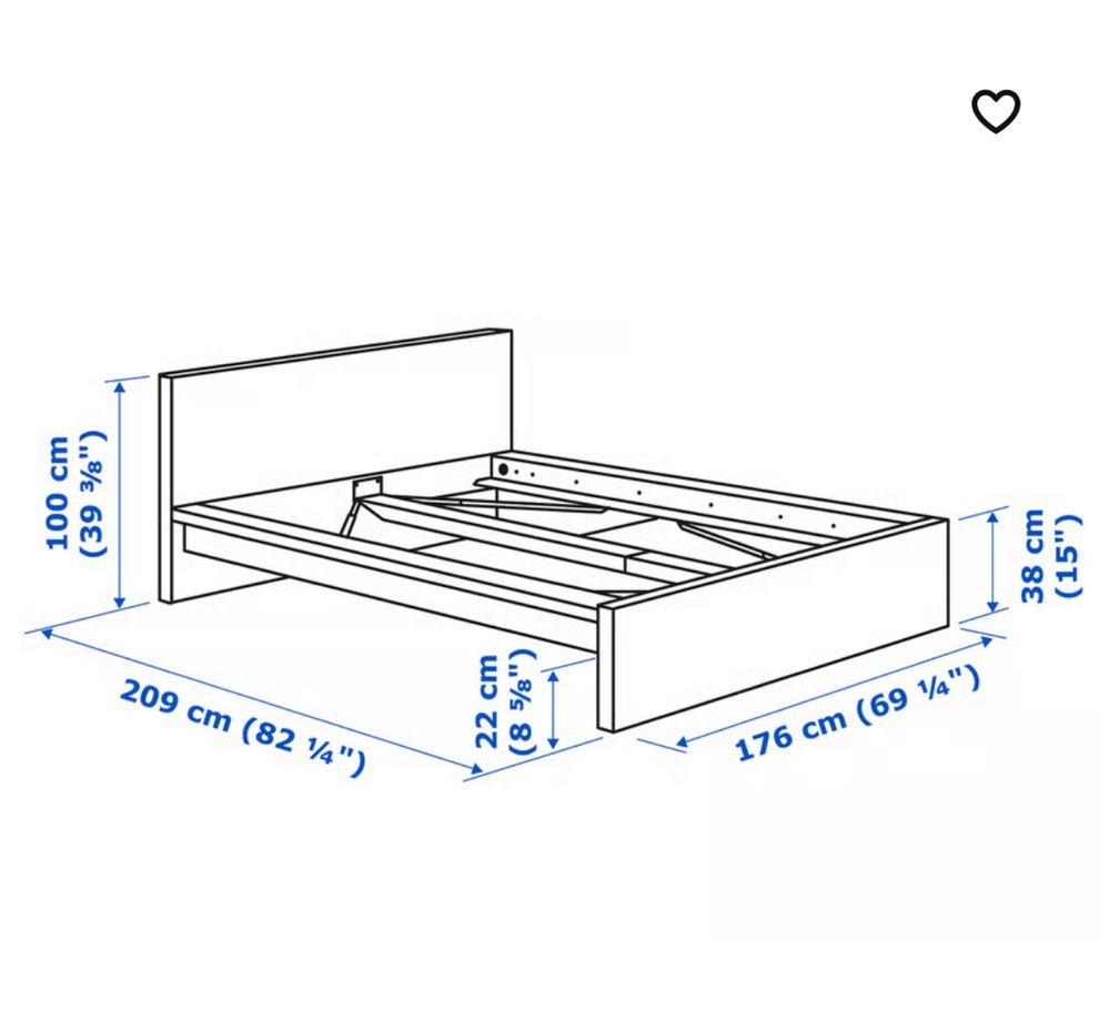 Cama IKEA modelo Malm 160x200cm