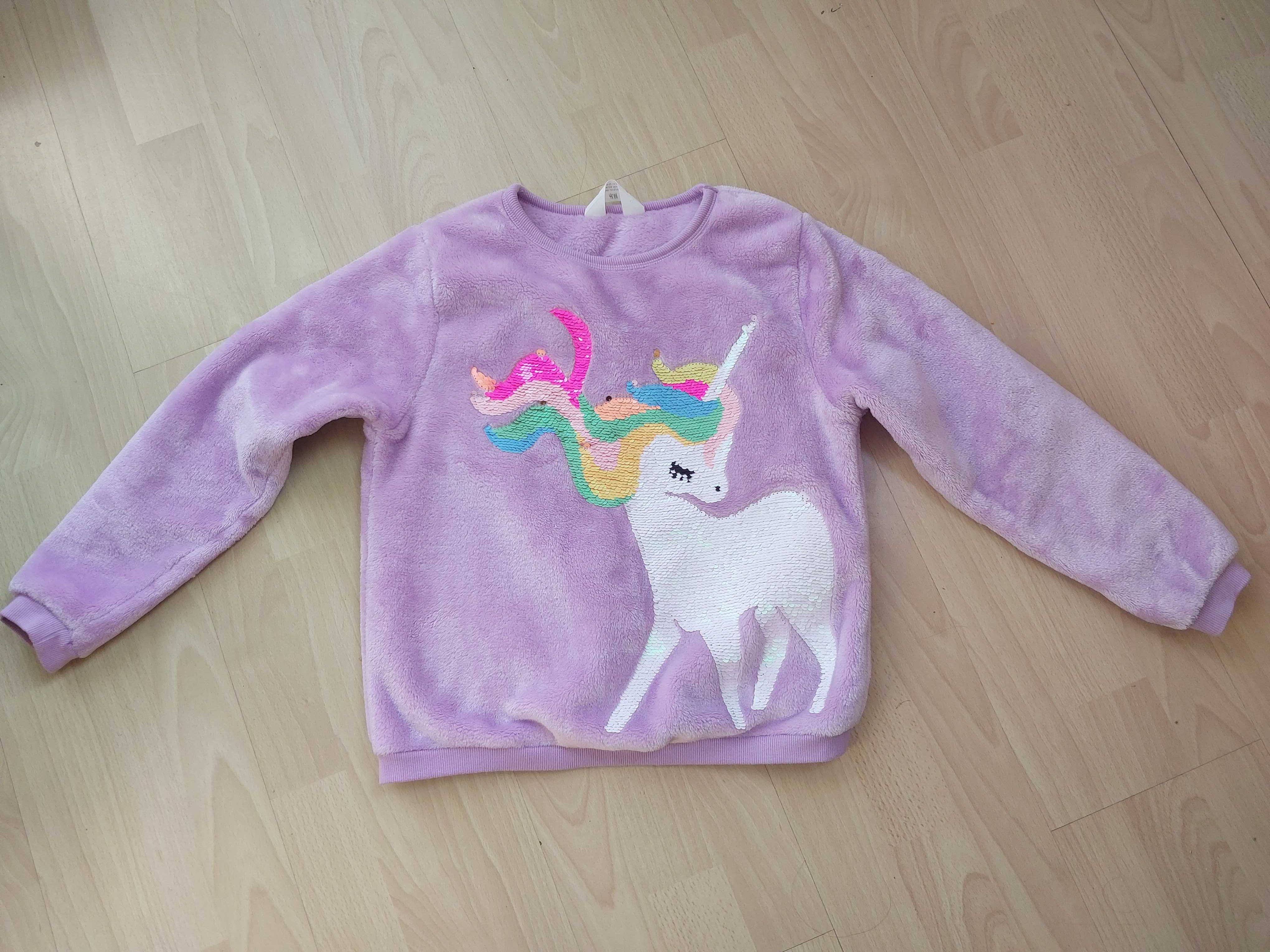 BLUZA H&M Z MOTYWEM Z PRZODU dla dziewczynki 8-10 lat wzrost 134-140
