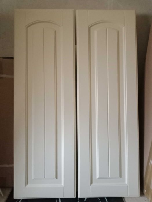 Komplet drzwiczek do szafki  60 cm, krem lakier 2szt 30 x 92 cm