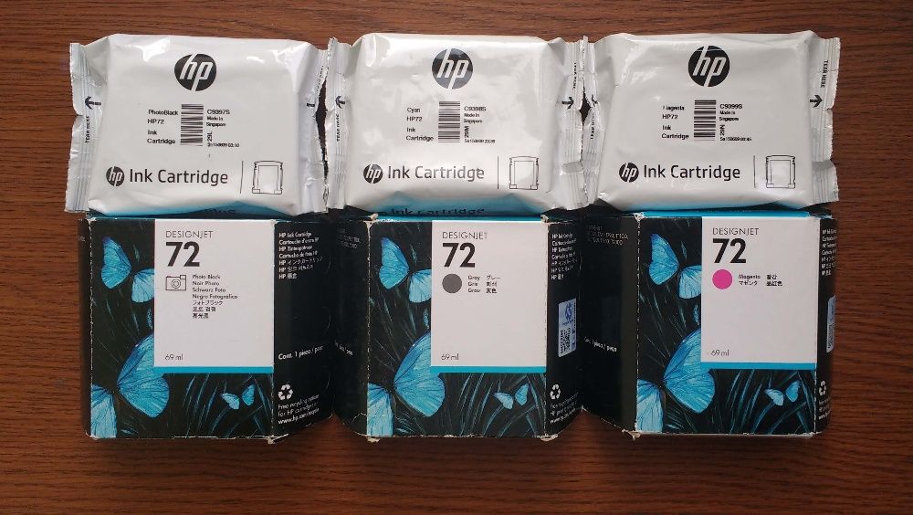 Картридж HP72 C9370A, C9371A, C9372A, C9373A, C9374A, C9403A, HP726
