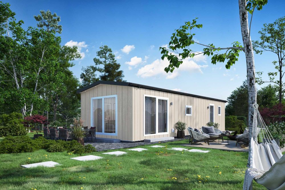 Dom mobilny HORTEN 12 m x 4 m - 3 sypialnie (40 m²)