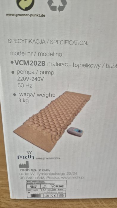 Materac przeciwodleżynowy. Nowy.